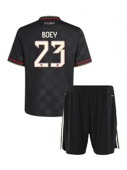 Billige Bayern Munich Sacha Boey #23 Tredjedraktsett Barn 2025-26 Kortermet (+ Korte bukser)